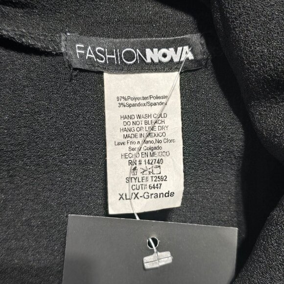 Fashion Nova Black Trench Coat (XL) - Picture 7 of 7